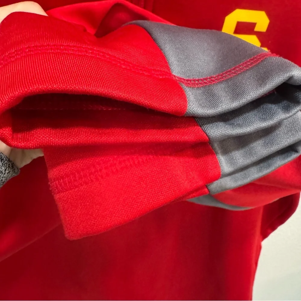 USC Trojans Fanatics Cardinal Logo Colorblock 1/4 Zip Jacket Men's Large - Picture 11 of 11